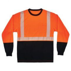 8281BK 4XL ORG/BLK LG SLV T-SHIRT - USA Tool & Supply