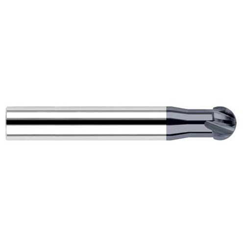 Undercutting End Mills - 0.1250″ (1/8″) Cutter Diameter × 0.1250″ (1/8″) Neck Length × 220° Carbide Undercutting End Mill, 4 Flutes, AlTiN Coated