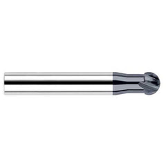 Undercutting End Mills - 0.3750″ (3/8″) Cutter Diameter × 0.1870″ (3/16″) Neck Length × 220° Carbide Undercutting End Mill, 4 Flutes, AlTiN Coated - Exact Industrial Supply
