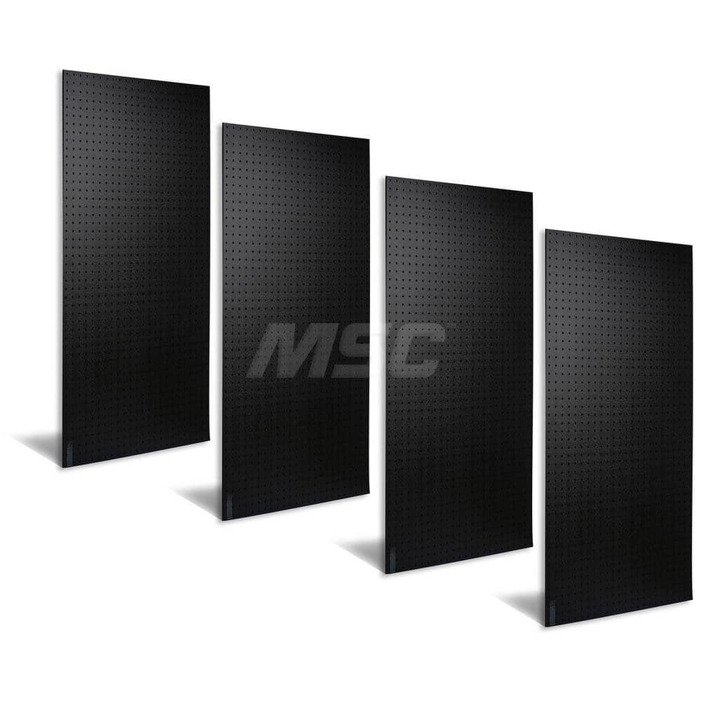 Peg Boards; Width (Inch): 48; Height (Inch): 1/4; Number of Panels: 4; Color: Black; Base Length (Inch): 24