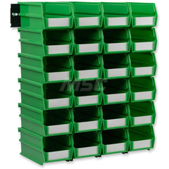 Plastic Hang, Stack & Nest Bin: Green 12 lb Capacity