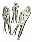 3 Piece - Curved Jaw Locking Plier Set - USA Tool & Supply