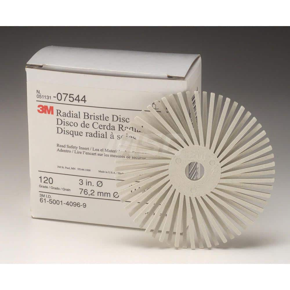 Radial Bristle Brushes; Outside Diameter (Inch): 3 in; Abrasive Material: Ceramic; Grit: 120; Brush Thickness (Inch): 0.375