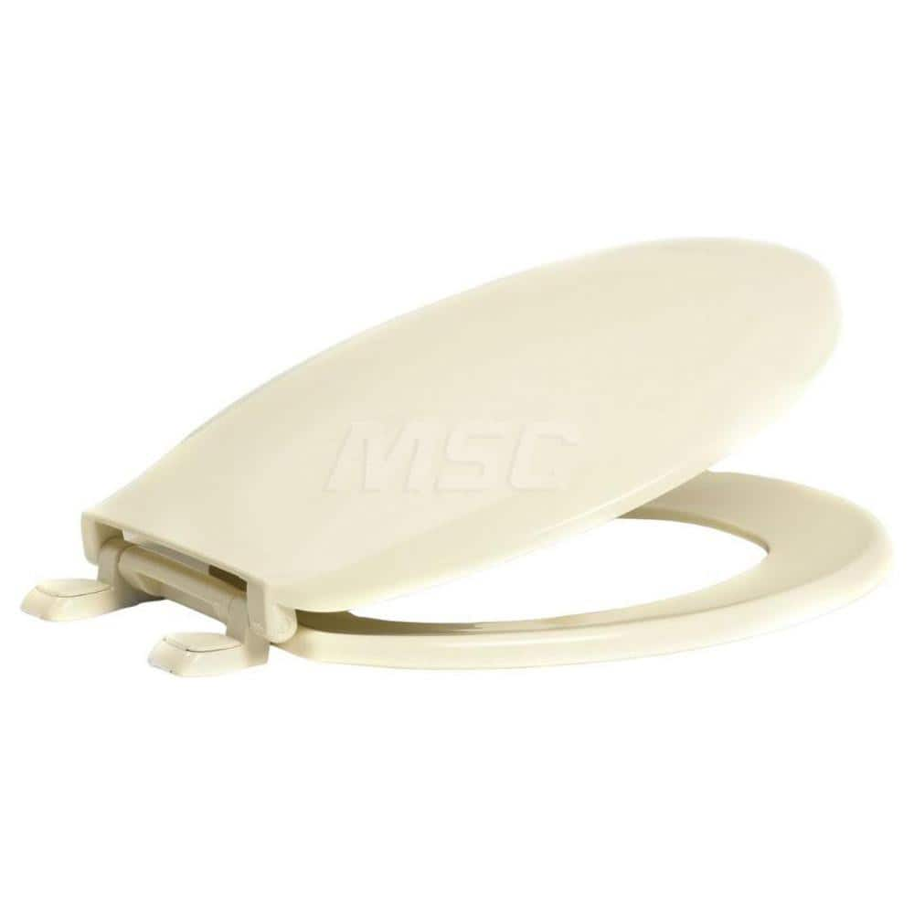 Toilet Seats; Type: Open Front Toilet Seat Less Cover with Self Sustaining Hinges; Style: Round; Material: Plastic; Color: Biscuit; Outside Width: 14-3/16; Inside Width: 0; Length (Inch): 16.5; Minimum Order Quantity: Plastic; Material: Plastic