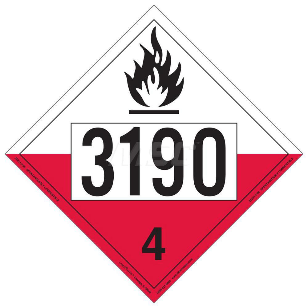 DOT Placards & Holders; Type: Placard; Legend: Flammable Liquid; Legend: Flammable Liquid; Material: Vinyl; Message or Graphic: Flammable Liquid; Legend Color: Red; Material: Vinyl; Compliance Specifications: DOT 49 CFR 172.519; Placard Coating: UV; Langu