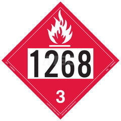 DOT Placards & Holders; Type: Placard; Legend: Flammable Liquid; Legend: Flammable Liquid; Material: Vinyl; Message or Graphic: Flammable Liquid; Legend Color: Red; Material: Vinyl; Compliance Specifications: DOT 49 CFR 172.519; Placard Coating: UV; Langu