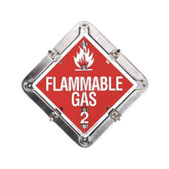 DOT Flip Placards; Placard Type: Standard; Number of Legends: 8; Legend: Corrosive; Non-Flammable Gas; Poison; Flammable Gas; Flammable; Oxidizer; Radioactive; Dangerous; Message/Graphic: Message & Graphic; Legend Color: Red; White; Yellow; Black; Green;