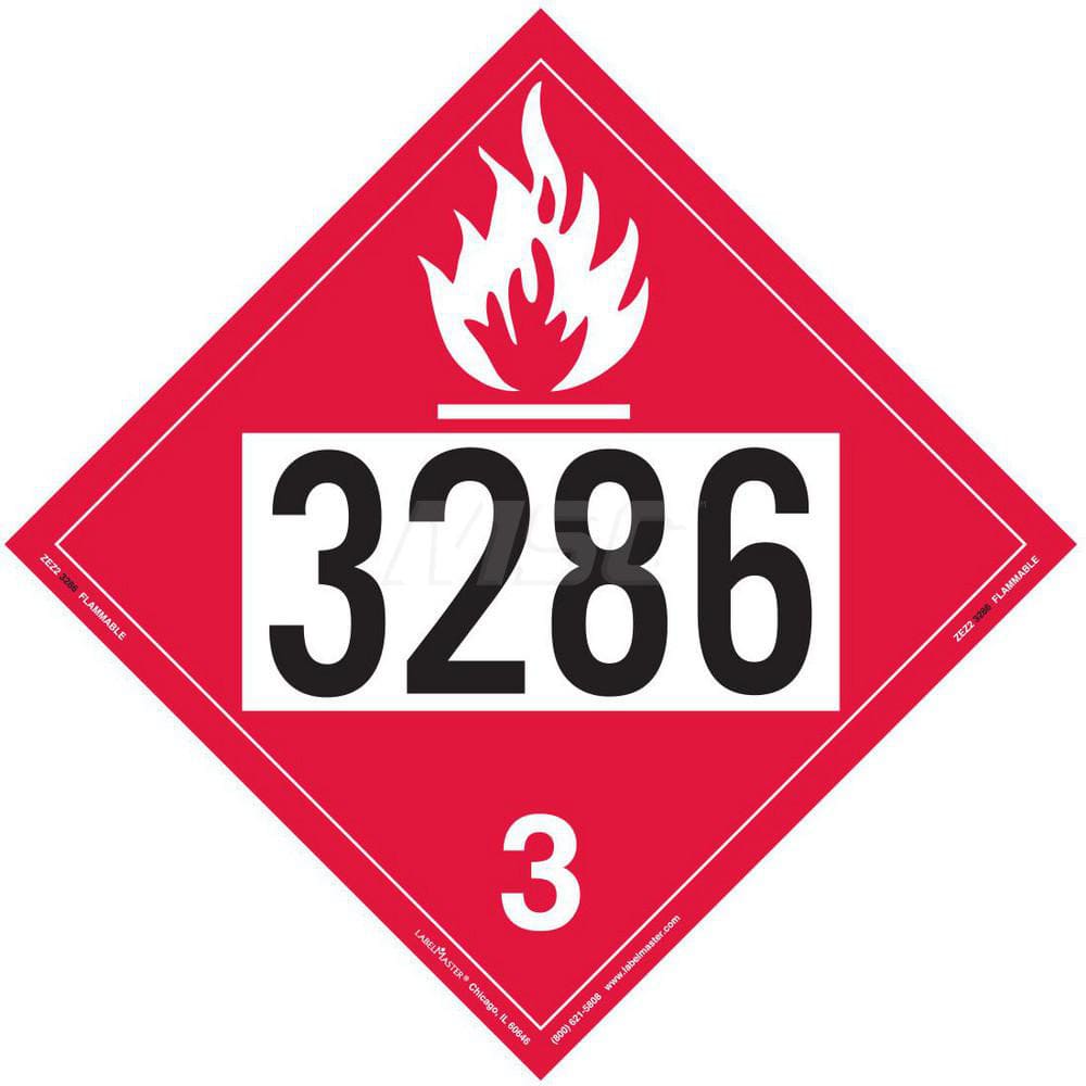 DOT Placards & Holders; Type: Placard; Legend: Flammable Liquid; Legend: Flammable Liquid; Material: Vinyl; Message or Graphic: Flammable Liquid; Legend Color: Red; Material: Vinyl; Compliance Specifications: DOT 49 CFR 172.519; Placard Coating: UV; Langu