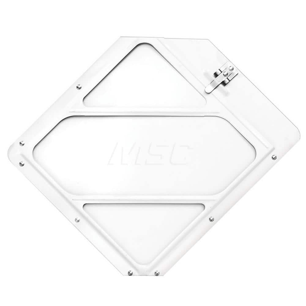 DOT Placards & Holders; Frame Finish: White; Material: Aluminum; Number Of Mounting Holes: 8.000; Material: Aluminum; Width (Decimal Inch): 14