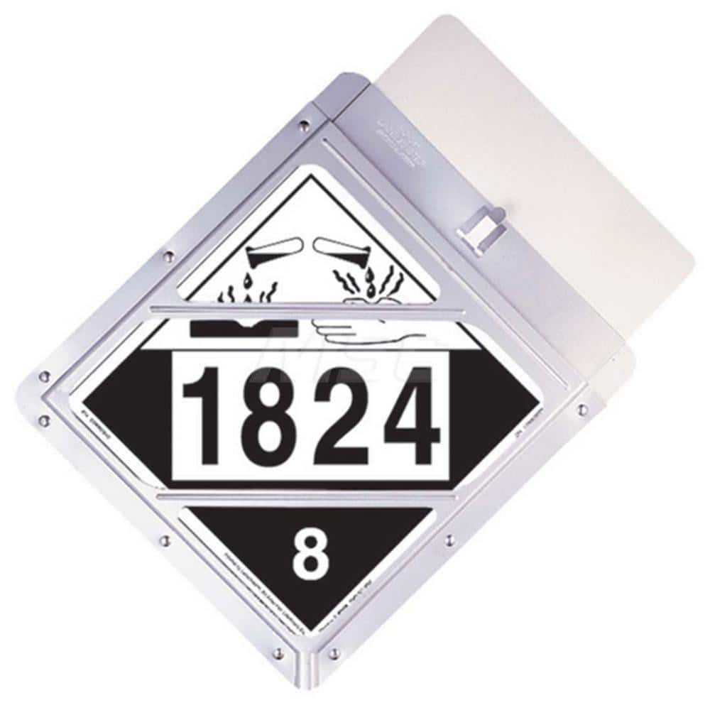 DOT Placards & Holders; Frame Finish: Gray; Material: Aluminum; Number Of Mounting Holes: 8.000; Material: Aluminum; Width (Decimal Inch): 14