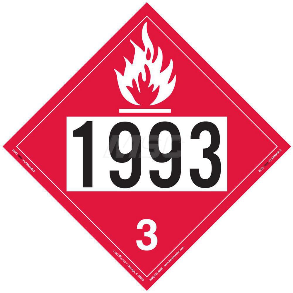 DOT Placards & Holders; Type: Placard; Legend: Flammable Liquid; Legend: Flammable Liquid; Material: Vinyl; Message or Graphic: Flammable Liquid; Legend Color: Red; Material: Vinyl; Compliance Specifications: DOT 49 CFR 172.519; Placard Coating: UV; Langu