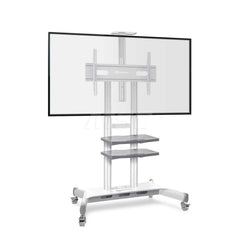 Security Monitor & TV Mounts; Mount Style: Flat Panel Mount; Load Capacity (Lb.): 200.00; Maximum Monitor Size: 83 in; Minimum Monitor Size: 50 in; Rotating/Tilting: Rotating; Material: Plastic; Steel; Color: White; Maximum Load Capacity: 200.00