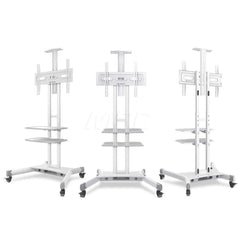 Security Monitor & TV Mounts; Mount Style: Flat Panel Mount; Load Capacity (Lb.): 100.00; Maximum Monitor Size: 70 in; Minimum Monitor Size: 40 in; Rotating/Tilting: Rotating; Material: Plastic; Steel; Color: White; Maximum Load Capacity: 100.00