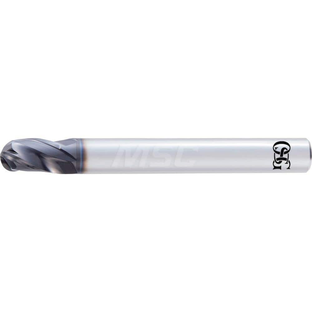 Ball End Mill: 0.3125″ Dia, 0.3125″ LOC, 3 Flute, Solid Carbide 3-1/2″ OAL, 5/16″ Shank Dia, 30 ° Helix, DUROREY Coated, Single End, Series 4630