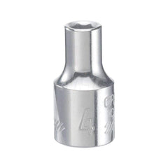 Hand Socket: 1/4″ Drive, 6 mm Socket, 6-Point Chrome-Plated & Polished