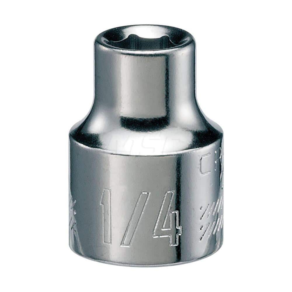 Hand Socket: 3/8″ Drive, 1/4″ Socket, 6-Point Chrome-Plated & Polished