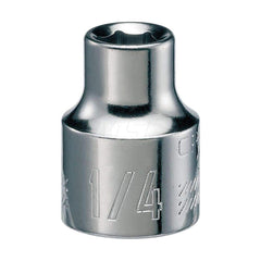 Hand Socket: 3/8″ Drive, 1/4″ Socket, 6-Point Chrome-Plated & Polished