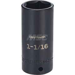 Impact Socket: 1/2″ Drive 6-Point, Black Oxide