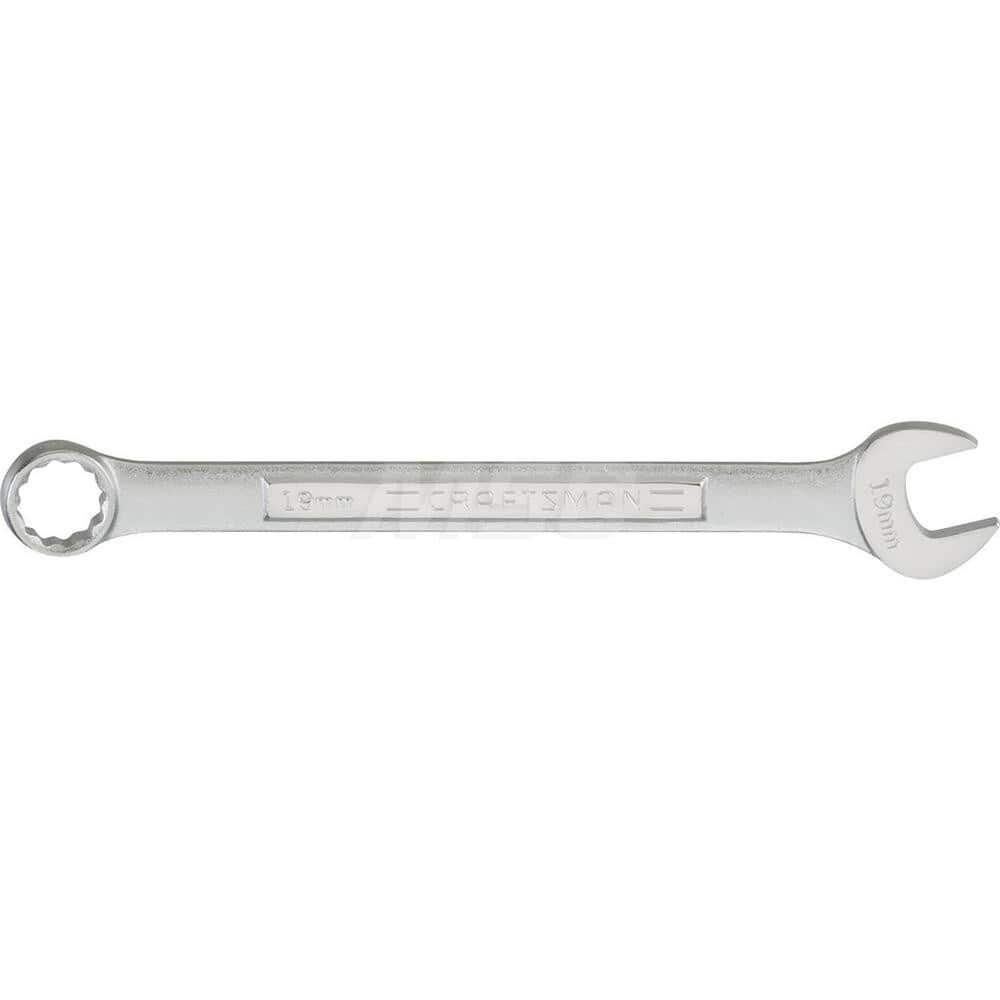 Combination Wrench: Steel, Polished Chrome-Plated