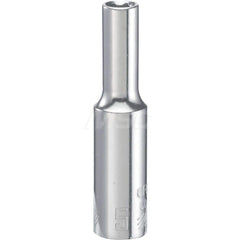 Hand Socket: 1/4″ Drive, 5 mm Socket, 6-Point Chrome-Plated & Polished