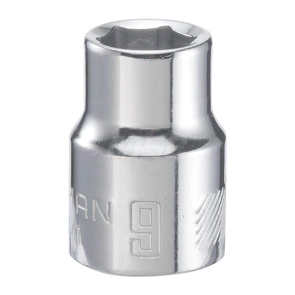 Hand Socket: 3/8″ Drive, 12 mm Socket, 6-Point Chrome-Plated & Polished