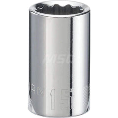 Hand Socket: 1/2″ Drive, 5 mm Socket, 12-Point Chrome-Plated & Polished