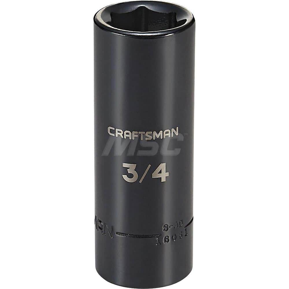 Impact Socket: 1/2″ Drive 6-Point, Black Oxide