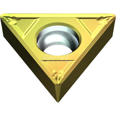 Turning Insert:  TPMT321ELB T2500Z,  Cermet AlN Finish,  Neutral,  0.6496″ Long,  3/8″ Inscribed Circle,  0.0157″ Corner Radius,  60.0 &deg N/A Triangle,  Series  T2500Z