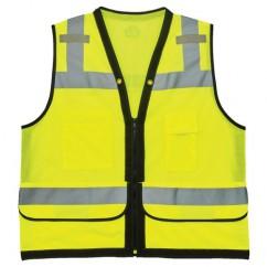 8253HDZ 2/3XL LIME SURVEYORS VEST - USA Tool & Supply