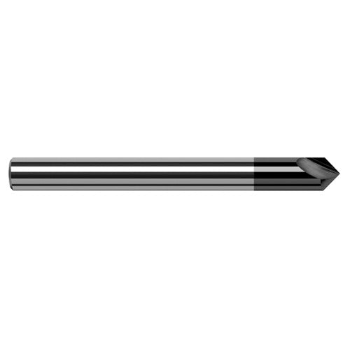 Engraving Cutters - 0.1250″ (1/8″) Shank Diameter × 30° included Carbide Marking Cutter, 2 Flute, Amorphous Diamond Coated - Exact Industrial Supply