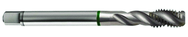 M10x1.0 6H 3-Flute Cobalt Green Ring Semi-Bottoming 40 degree Spiral Flute Tap-Bright - USA Tool & Supply