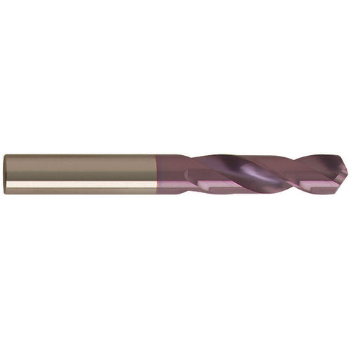 #24 Dia. x #24 Shank × 22 mm Flute Length × 55 mm OAL, 3xD, 118°, nano-FIREX, 2 Flute, External Coolant, Round Solid Carbide Drill - USA Tool & Supply