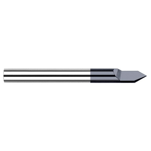 Engraving Cutters - 0.1250″ (1/8″) Shank Diameter × 90° included Carbide Pointed Engraver, 1 Flute, AlTiN Coated - Exact Industrial Supply