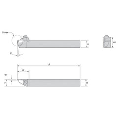 WMT RH Toolholder .625 x .625 Seat 2 - Exact Industrial Supply