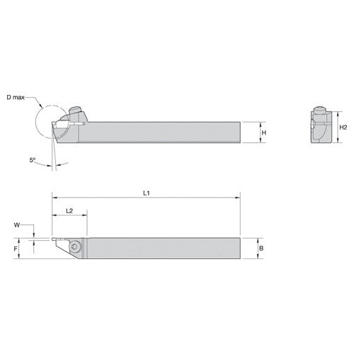WMT LH Toolholder .500 x .500 Seat 2 - Exact Industrial Supply
