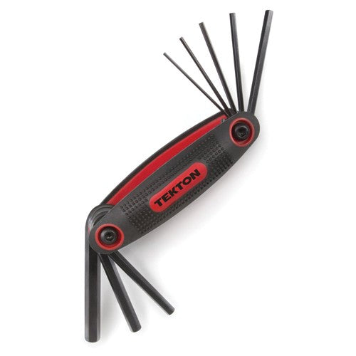8PC FOLDING HEX KEY WRENCH SET MM - USA Tool & Supply
