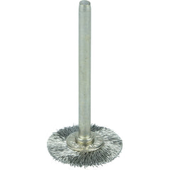 3/4″ Miniature Wire Wheel, .005″ Stainless Steel Fill, 1/8″ Stem - USA Tool & Supply