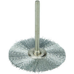 1 1/4″ Diameter - Steel Wire Mini Wheel Brush - USA Tool & Supply