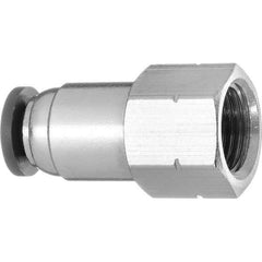Value Collection - 1/2" OD, NPT Female, Nylon Push-to-Connect Female Connector - 150 Max psi, Black - USA Tool & Supply