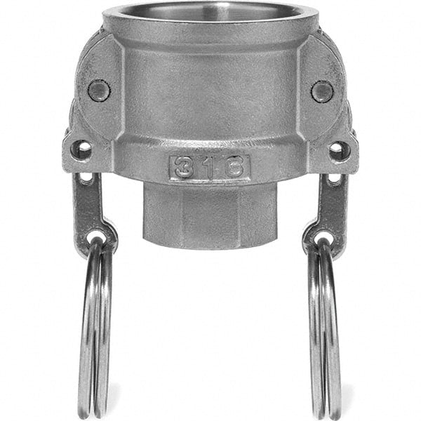 USA Sealing - 1-1/2" x 1-1/2" Cam & Groove Female Coupler Female NPT Thread - USA Tool & Supply