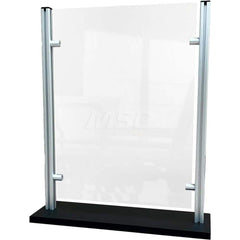 Office Cubicle Partition: 20″ OAW, 24-1/8″ OAH, Plastic & Metal, Clear