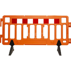 High Density PVC Fence Barrier, Orange W/ Reflectors, 6' X 3.3 X 1.3