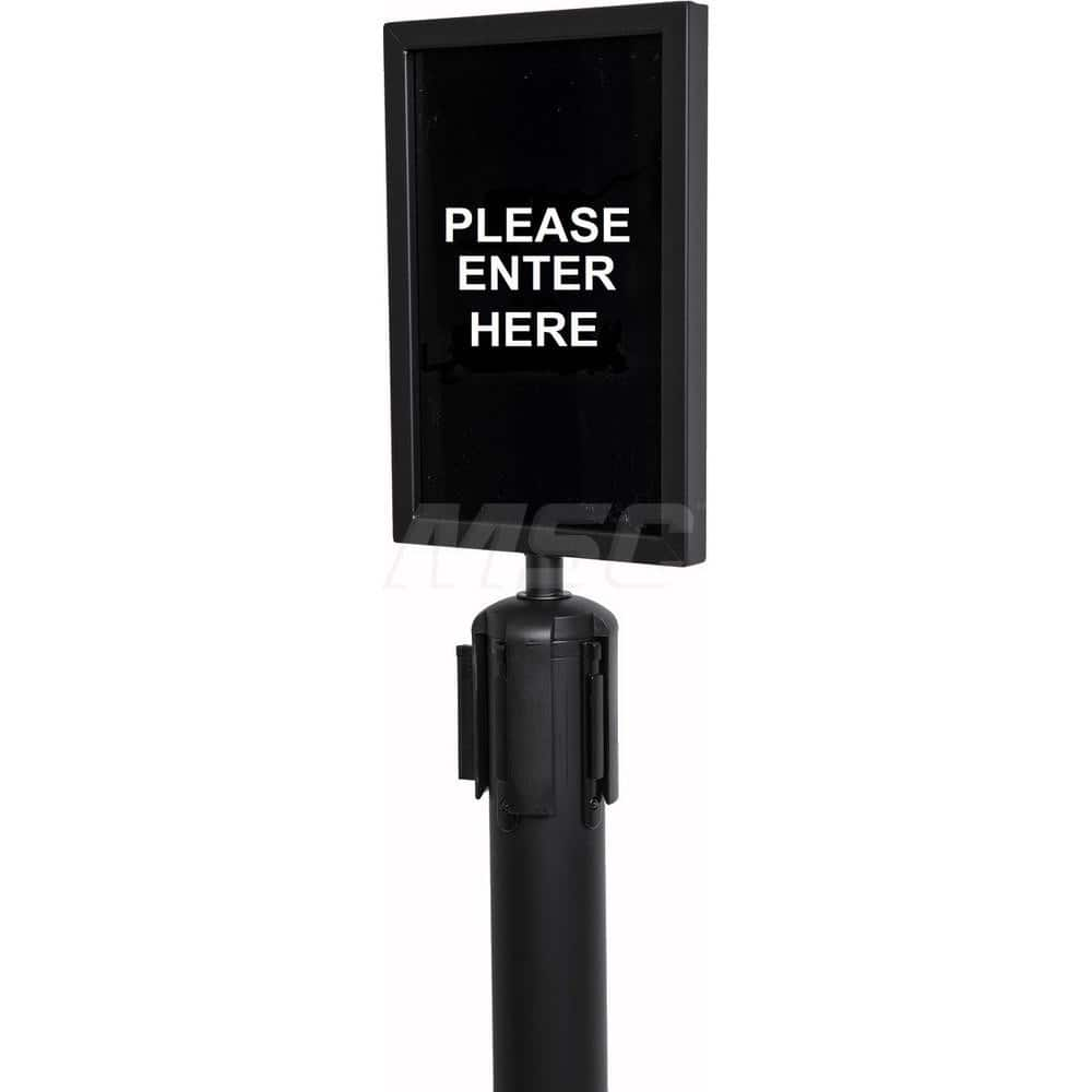 Double-Sided Sign' Longsert, ″Please Enter Here″, 7″ x 11″