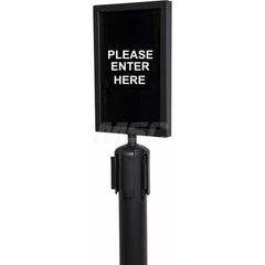 Double-Sided Sign' Longsert, ″Please Enter Here″, 7″ x 11″