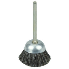 1″ Miniature Cup Brush, Soft Hair Fill, 1/8″ Stem - USA Tool & Supply