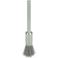 5/16″ Miniature Wire End Brush, .005″ Stainless Steel Fill, 1/8″ Stem - USA Tool & Supply
