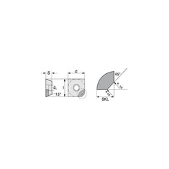 Milling Insert:  SDHW 1204AETN-010D_A5 CTBS10U,  CTBS10U,  Polycrystalline Cubic Boron Nitride N/A Finish,  1.0000″ OAW