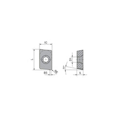 Milling Insert:  APHT 100308FR-27P AMZ,  AMZ,  Solid Carbide N/A Finish,