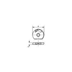 Milling Insert:  ROGX 1225R6-MR4 CTPK231,  CTPK231,  Solid Carbide N/A Finish,