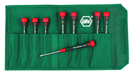 7 Piece - .7 - 3mm - In Pouch - PicoFinish Precision Hex Screwdriver Metric Set - USA Tool & Supply